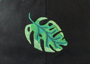 Black Monstera Dad Cap