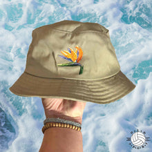 Load image into Gallery viewer, Strelitzia Khaki Bucket Hat
